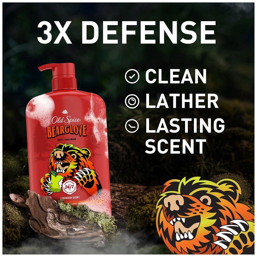 商品Old Spice|Cleansing Body Wash for Men, 24/7 Shower Clean with Lasting Scent,价格¥90,第3张图片详细描述