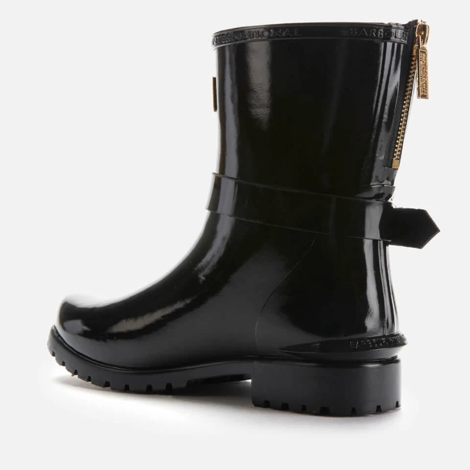 商品Barbour|BARBOUR INTERNATIONAL WOMEN'S MUGELLO BIKER WELLIES - BLACK,价格¥689,第3张图片详细描述