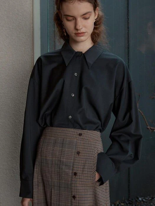 商品FRONTROW|Pleated Check Midi Skirt,价格¥526,第2张图片详细描述