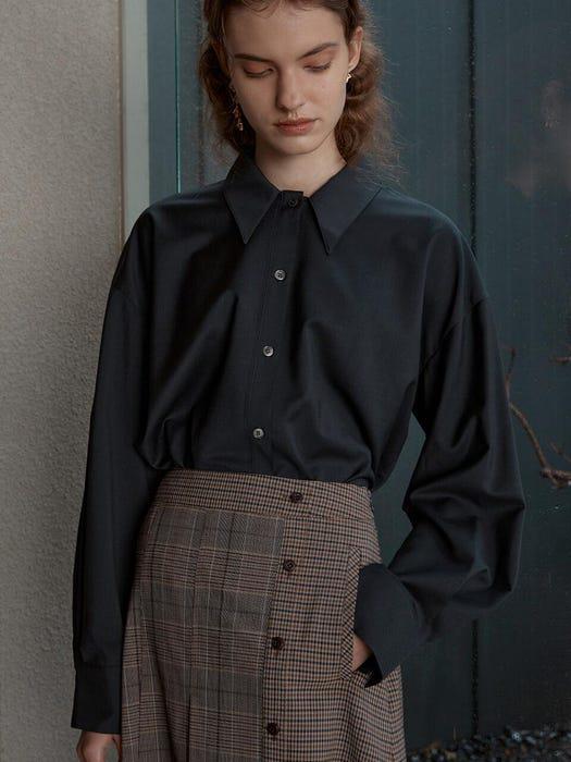 商品FRONTROW|Pleated Check Midi Skirt,价格¥702,第4张图片详细描述