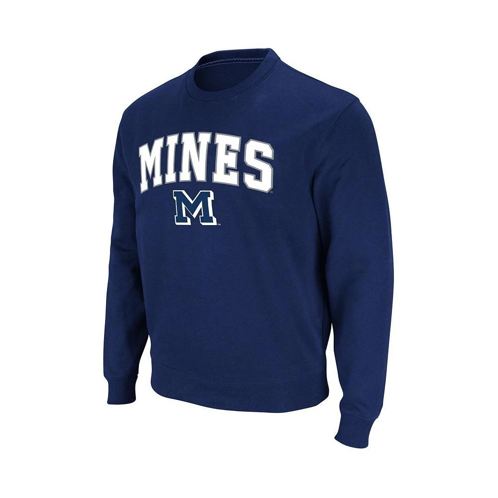 商品Colosseum|Men's Navy Colorado School of Mines Orediggers Arch Over Logo Pullover Sweatshirt,价格¥301,第2张图片详细描述