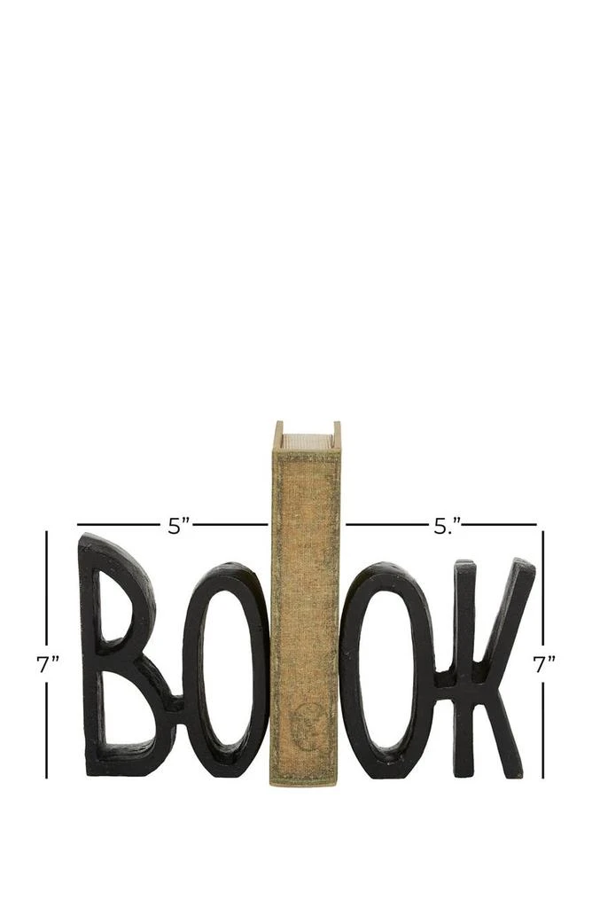 商品VIVIAN LUNE HOME|Black Aluminum Book Bookend - Set of 2,价格¥366,第3张图片详细描述