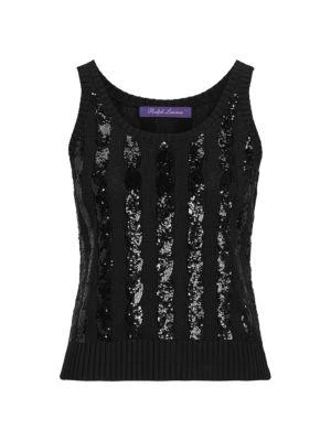 商品Ralph Lauren|Embellished Sleeveless Tank Sweater,价格¥2485,第5张图片详细描述