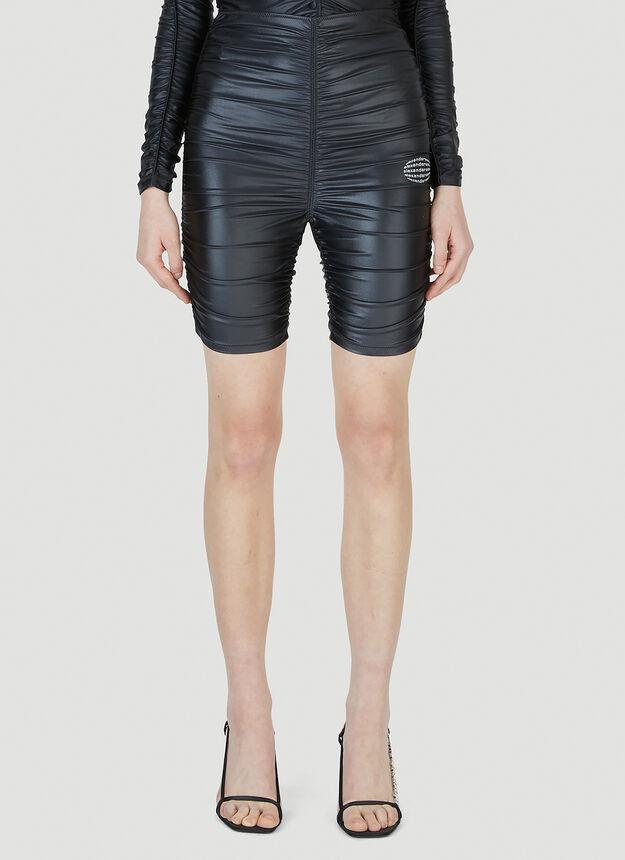 商品Alexander Wang|Ruched High Waisted Sport Shorts in Black,价格¥2590,第1张图片