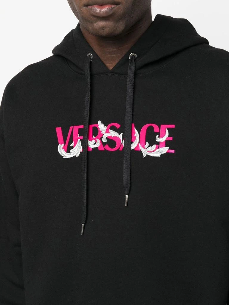 商品Versace|VERSACE - Logo Cotton Hoodie,价格¥5633,第2张图片详细描述