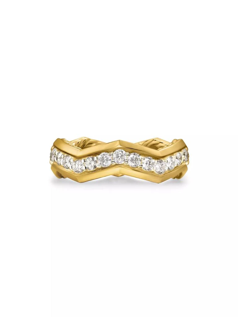 商品David Yurman|Zig Zag Stax™ Ring in 18K Yellow Gold,价格¥23991,第1张图片