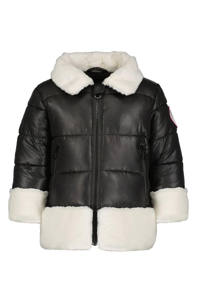 Faux Shearling Trimmed Puffer Jacket商品第1张图片规格展示