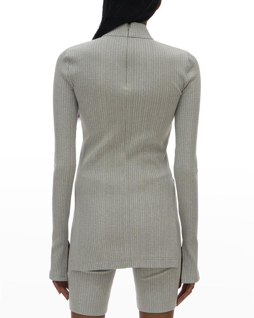 商品Helmut Lang|Melange Rib Long-Sleeve Top,价格¥1353,第6张图片详细描述