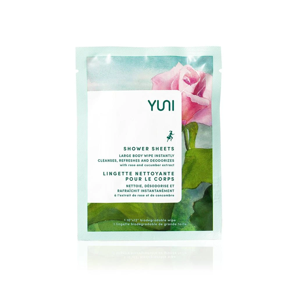 商品YUNI|Shower Sheets Large Body Wipes with Rose & Cucumber（7154169）,价格¥6.62,第1张图片