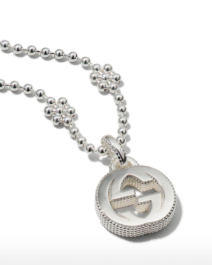 Interlocking G Necklace, Silver商品第3张图片规格展示
