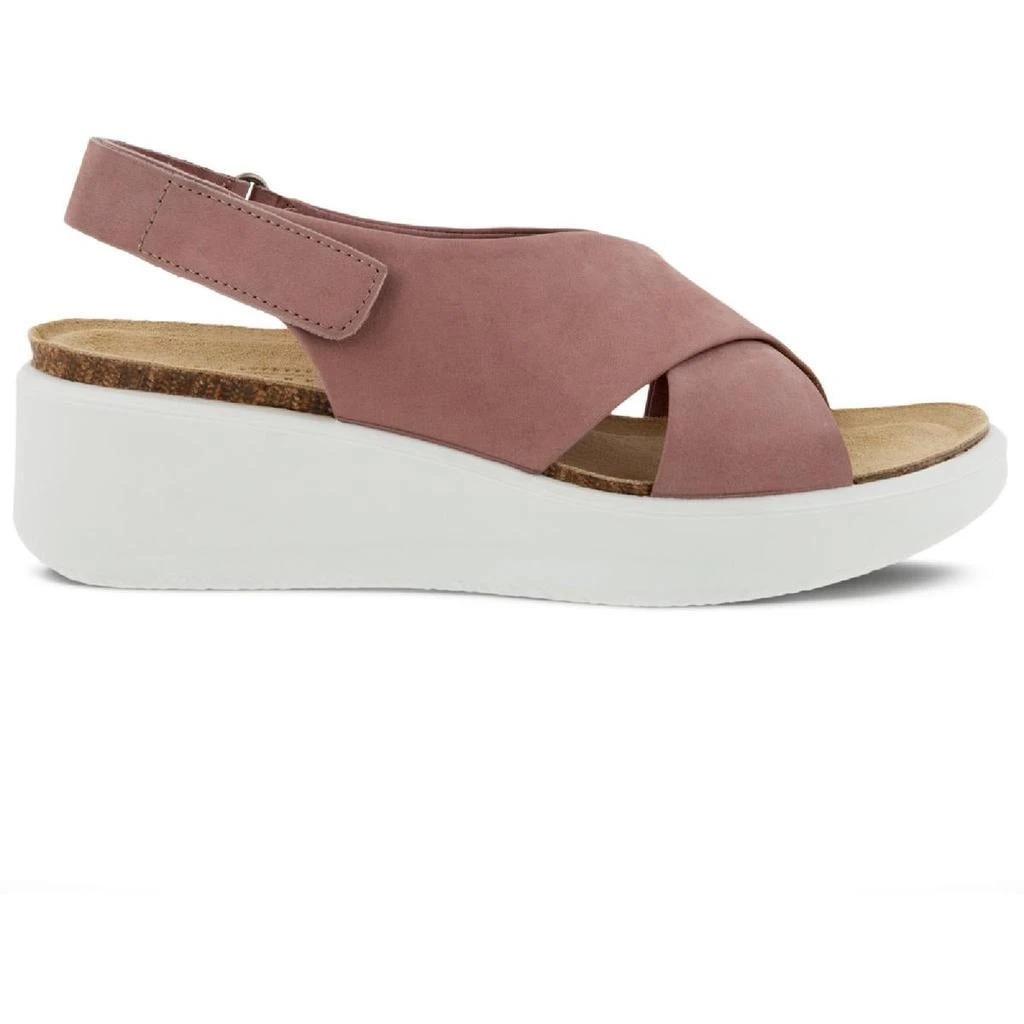商品ECCO|ECCO Womens Flowt Leather Cork Wedge Sandals,价格¥753,第3张图片详细描述