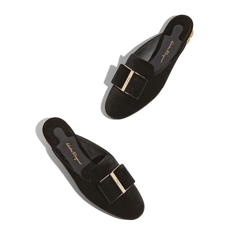 Salvatore Ferragamo 菲拉格慕 女士黑色拖鞋 01-M949-680205商品第2张图片规格展示
