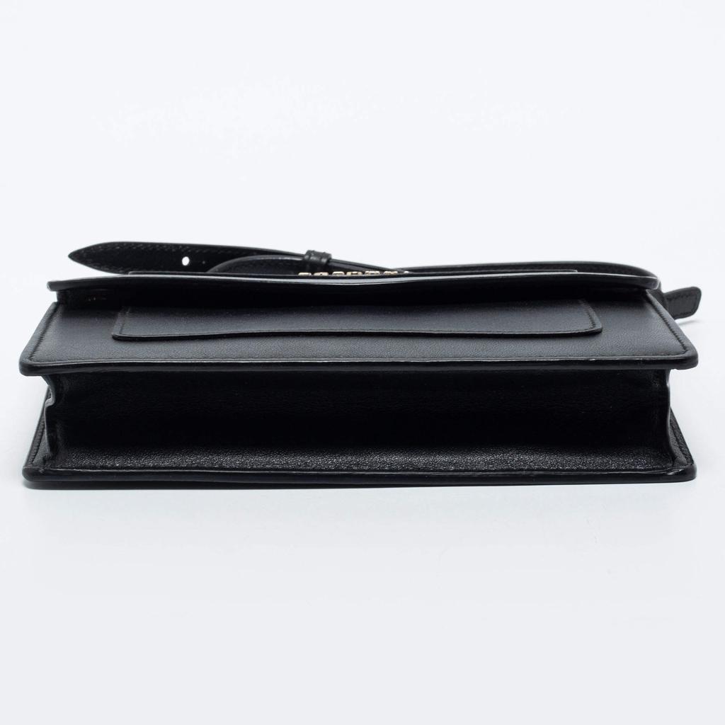 Bvlgari Black Leather Flap Crossbody Bag商品第6张图片规格展示