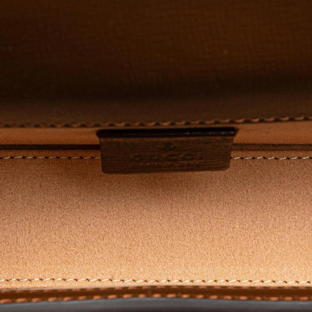 商品[二手商品] Gucci|Gucci Brown GG Supreme Canvas Mini Horsebit 1955 Crossbody Bag,价格¥12105,第4张图片详细描述