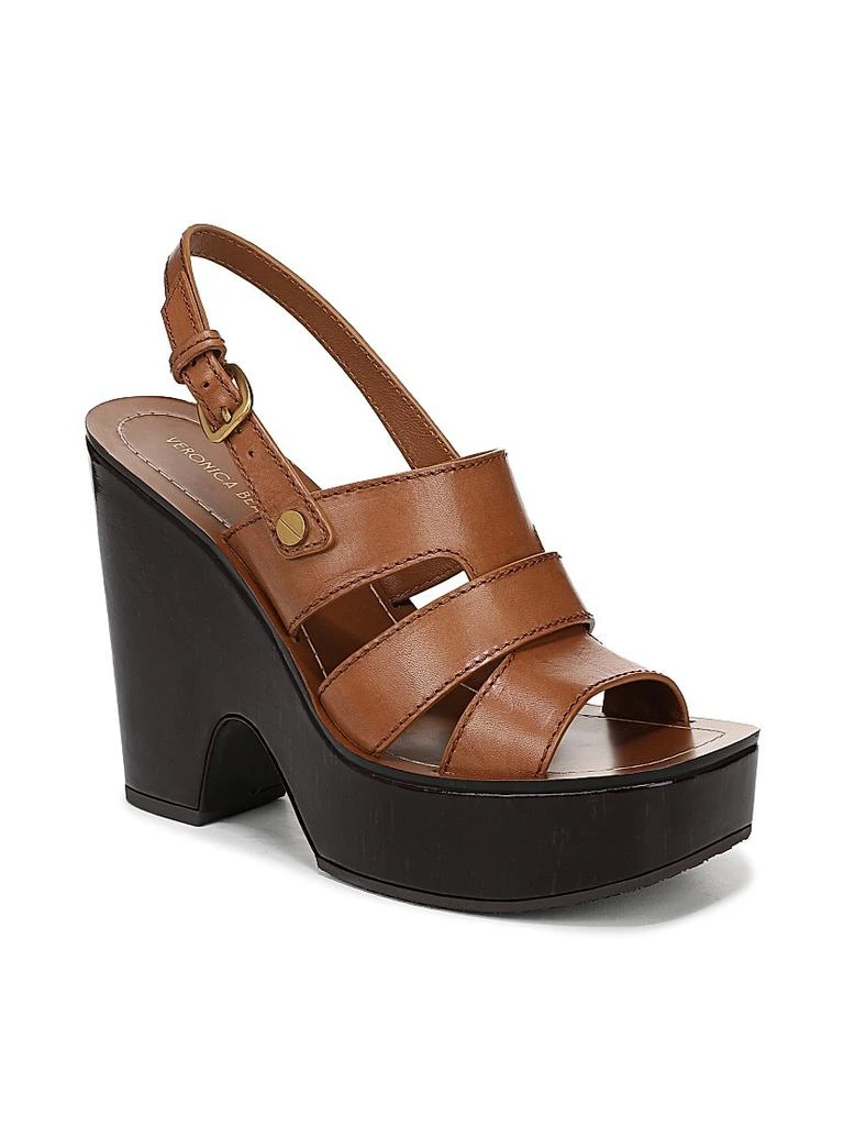 商品VERONICA BEARD|Peony 120MM Leather Platform Sandals,价格¥2059,第2张图片详细描述