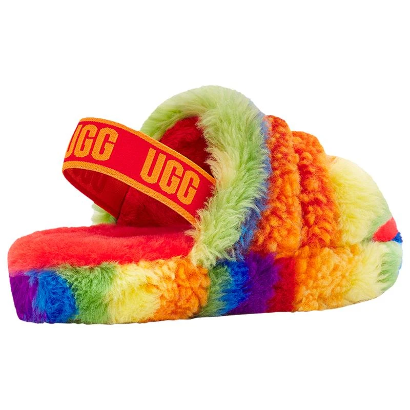 商品UGG|UGG Fluff Yeah Slides - Girls' Grade School,价格¥333,第3张图片详细描述