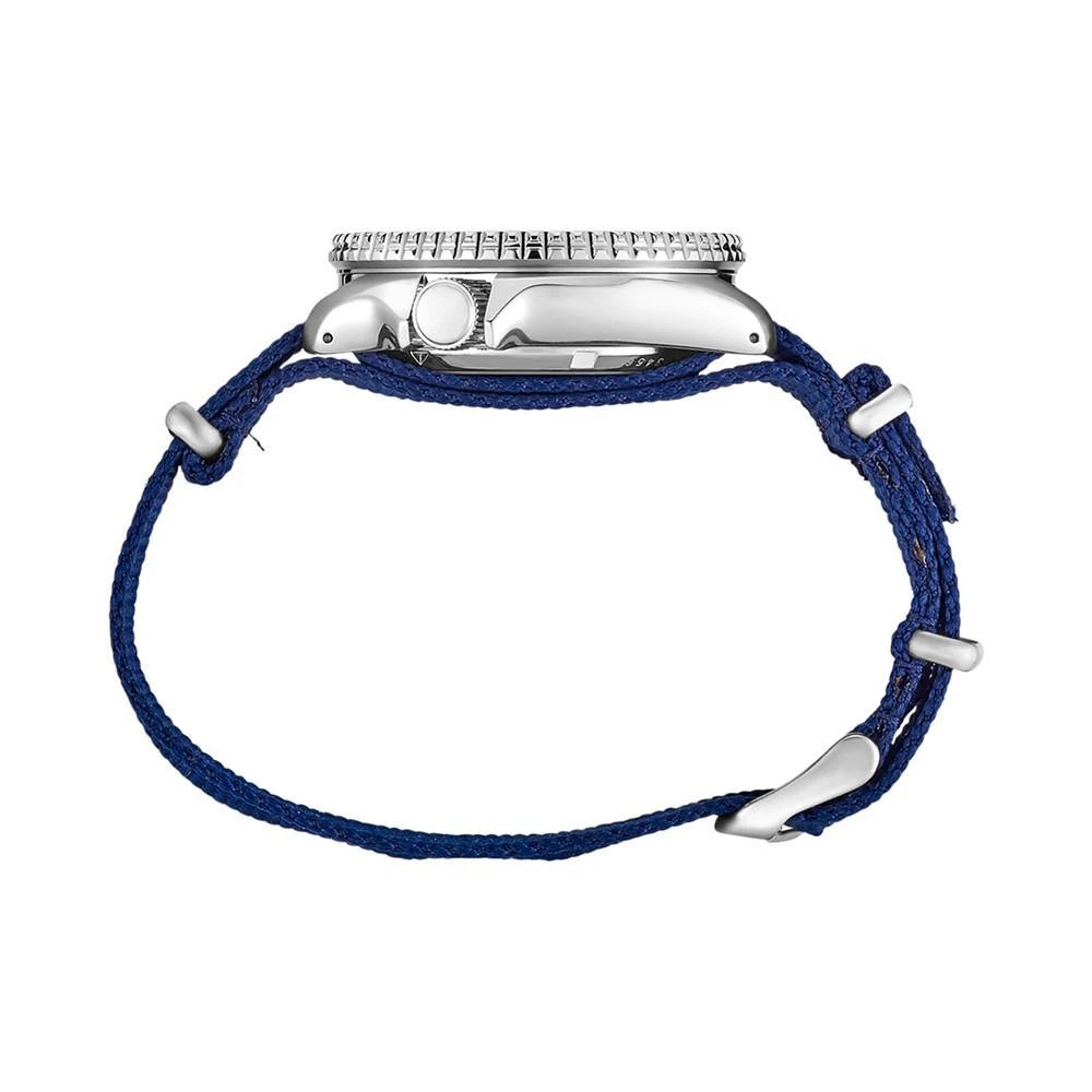 商品Seiko|Men's Automatic 5 Sports Blue Nylon Strap Watch 43mm,价格¥1976,第2张图片详细描述