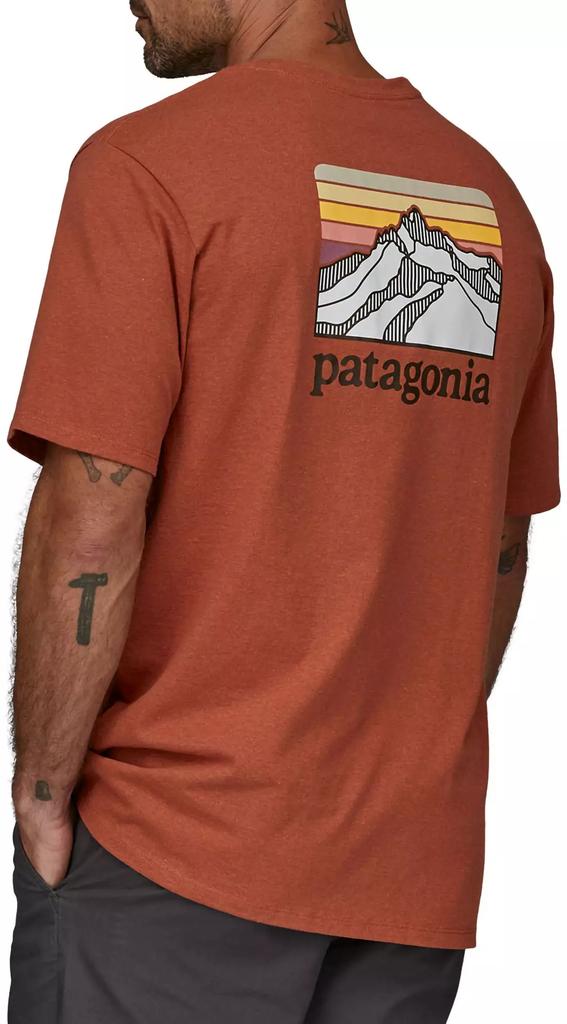 Patagonia | Patagonia Men's Line Logo Ridge Pocket Responsibili-Tee Short Sleeve T-Shirt 168.59元 商品图片