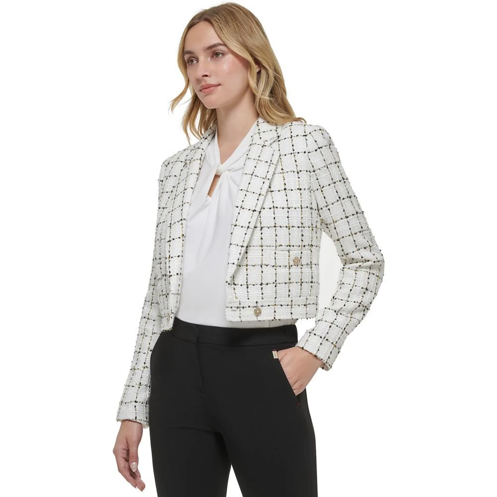 商品Tommy Hilfiger|Women's Cropped Metallic Tweed Blazer,价格¥223,第3张图片详细描述