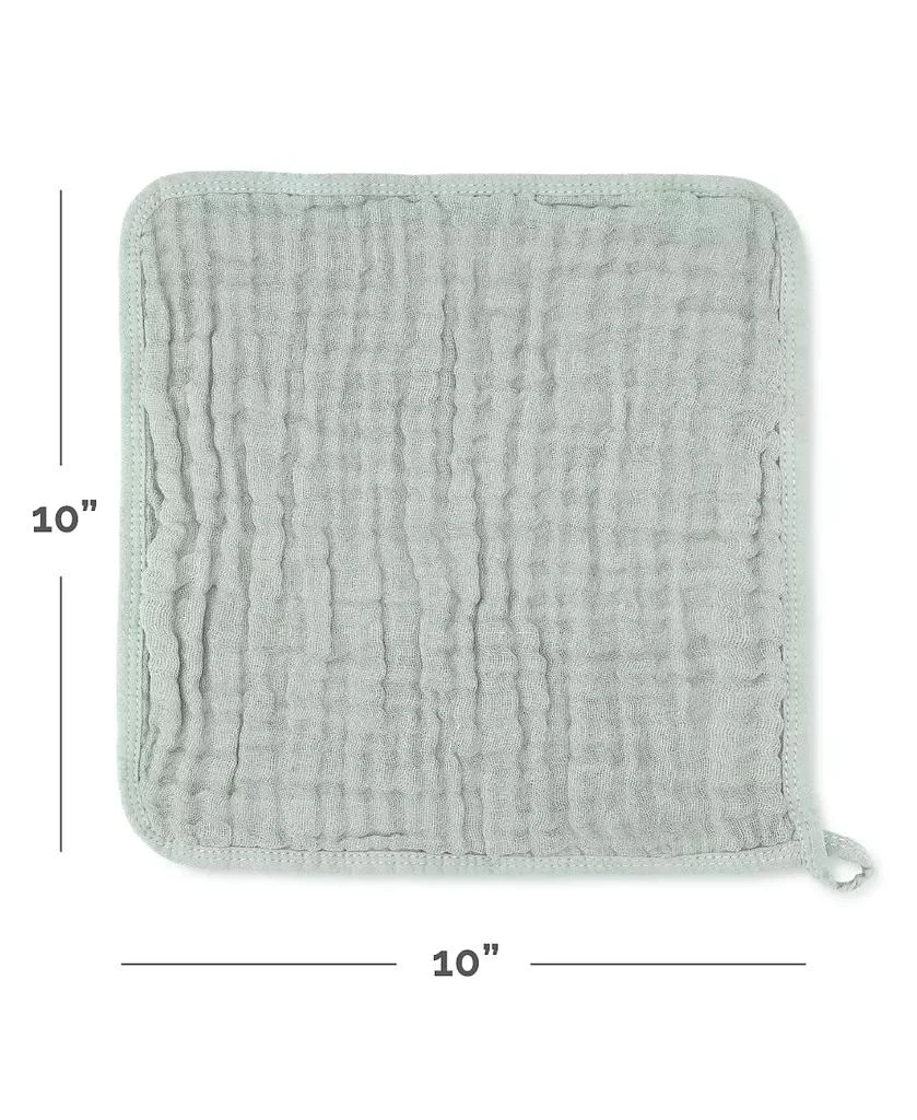 商品Comfy Cubs|Muslin Washcloths, Pack of 10 with Gift Box,价格¥184,第4张图片详细描述
