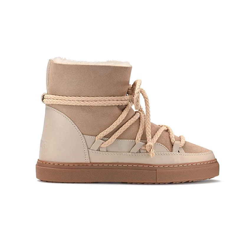 商品INUIKII|INUIKII Sneaker Classic Wedge Beige Boots,价格¥2038,第1张图片