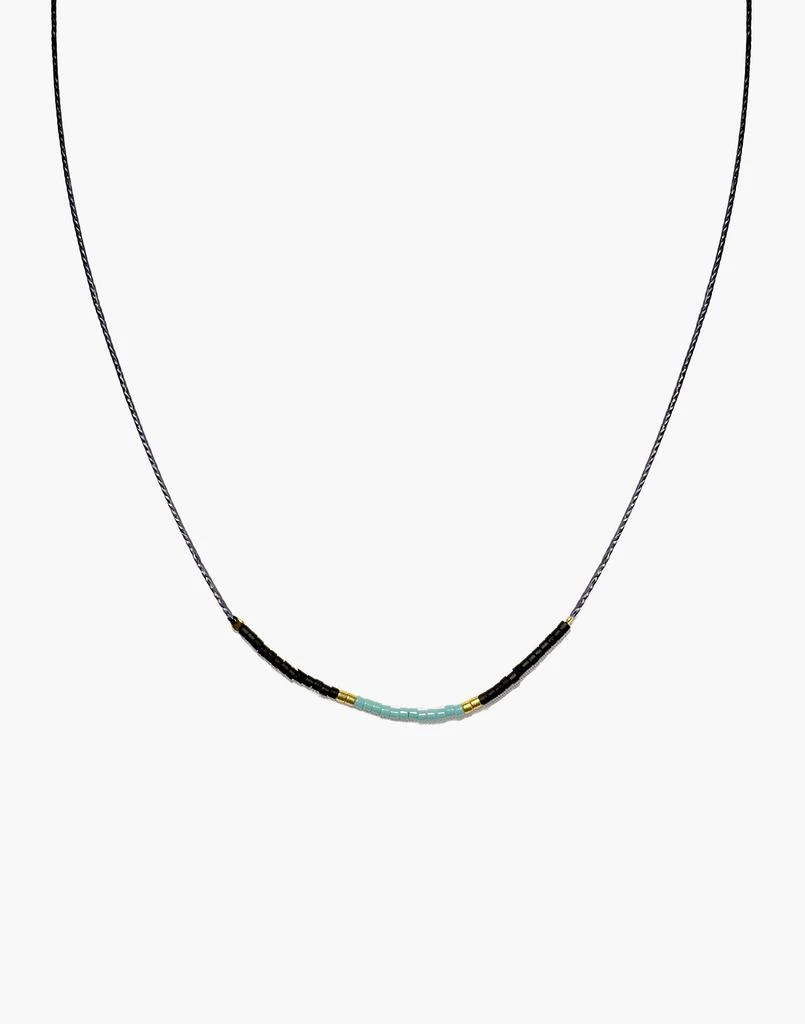 商品Madewell|Cast of Stones Beaded Intention Necklace in Turquoise and Black,价格¥191,第1张图片