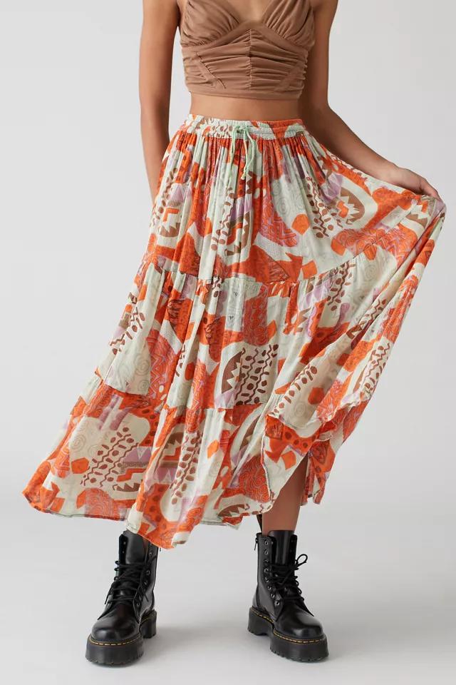 Urban Renewal Vintage Bleached Gauze Maxi Skirt商品第1张图片规格展示