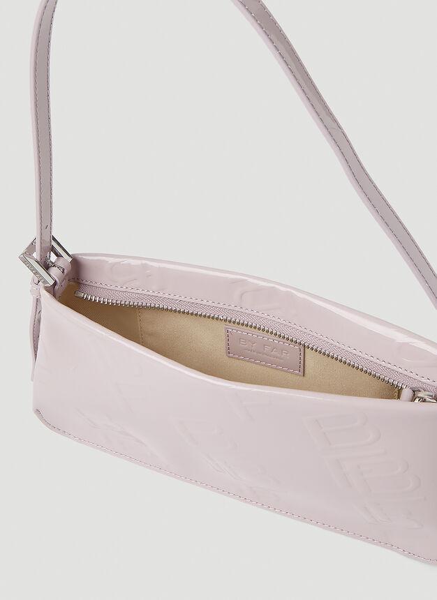 商品by FAR|Dulce Dawn Embossed Shoulder Bag in Lilac,价格¥2934,第7张图片详细描述