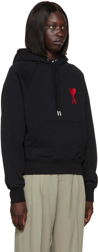 商品AMI|SSENSE Exclusive Black Ami de Cœur Hoodie,价格¥1809,第2张图片详细描述