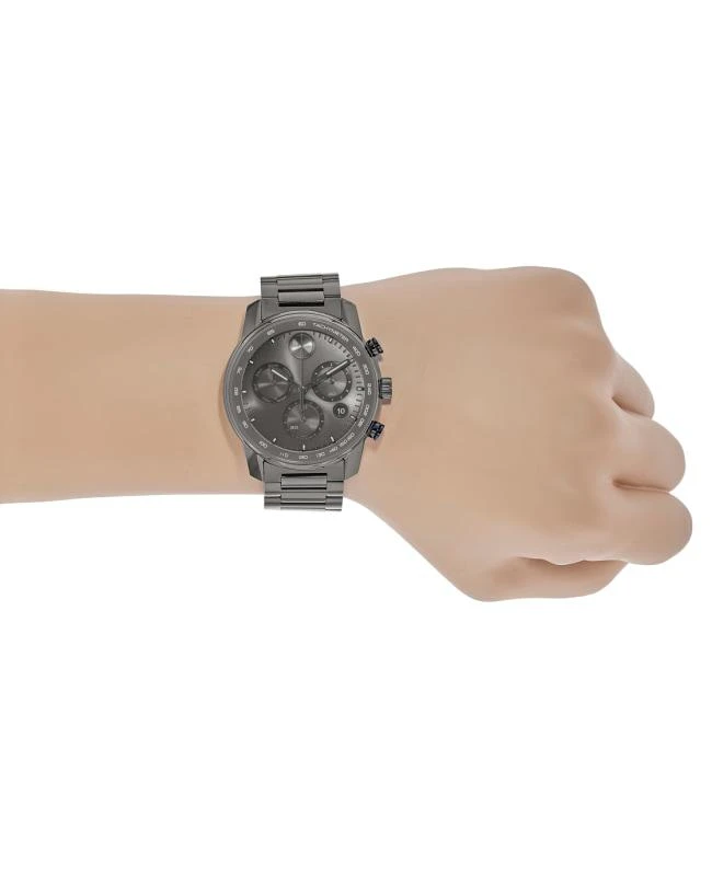 商品Movado|Movado Bold Verso Grey Chronograph Dial Gunmetal Steel Men's Watch 3600743,价格¥6025,第3张图片详细描述