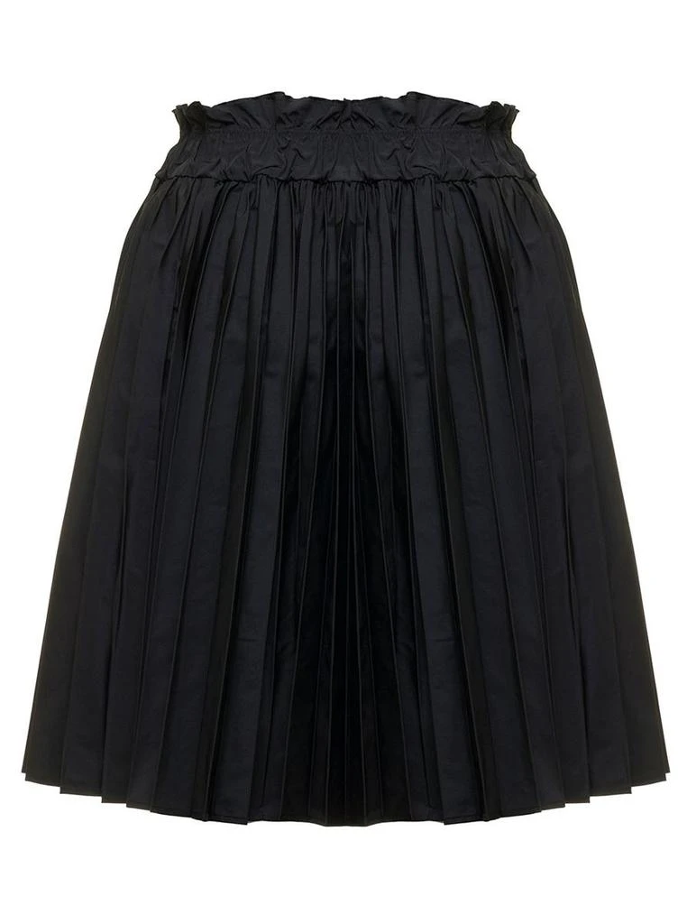 商品RED Valentino|Black Pleated Taffeta Skirt Red Valentino Woman,价格¥1983,第2张图片详细描述