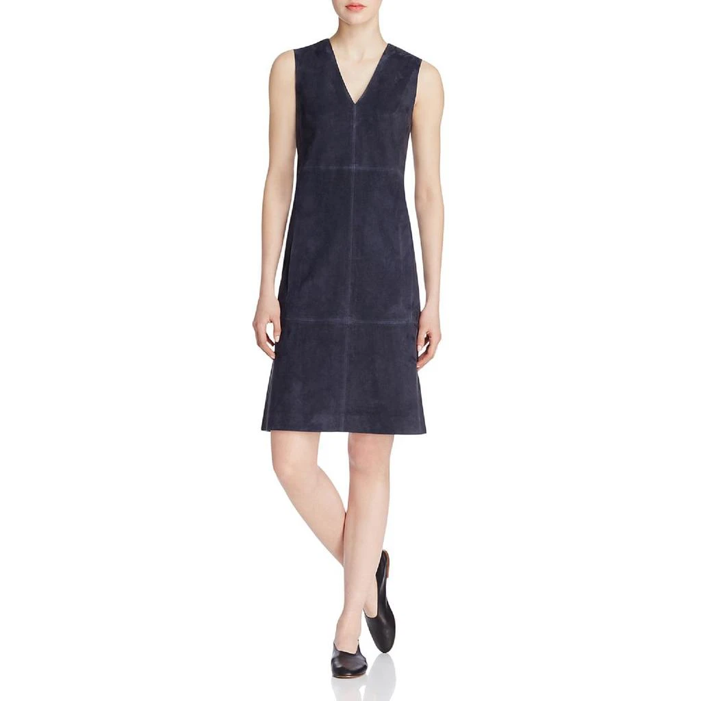 商品Vince|Vince Womens Suede Knee-Length Shift Dress,价格¥887,第1张图片