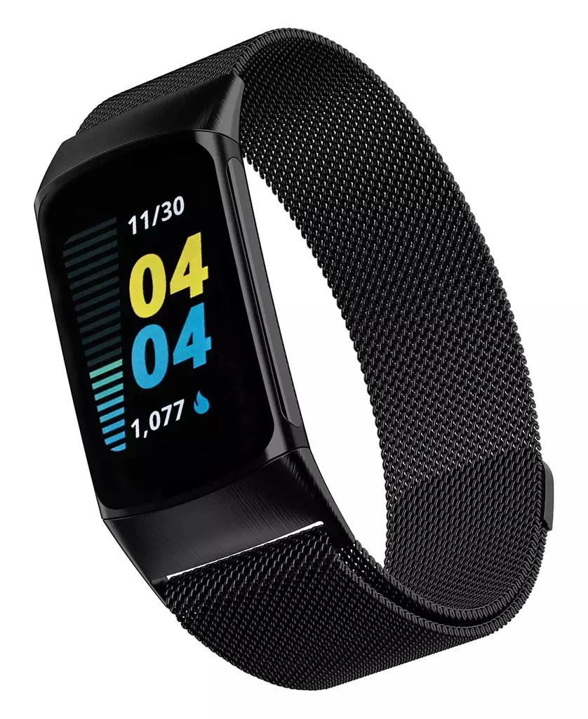 商品WITHit|Black Stainless Steel Mesh Band Compatible with Fitbit Charge 5 and 6,价格¥193,第1张图片