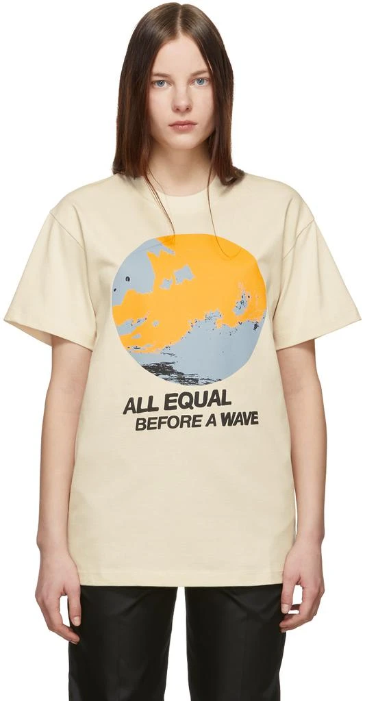 商品Ambush|Beige 'All Equal' Fitted T-Shirt,价格¥1014,第1张图片