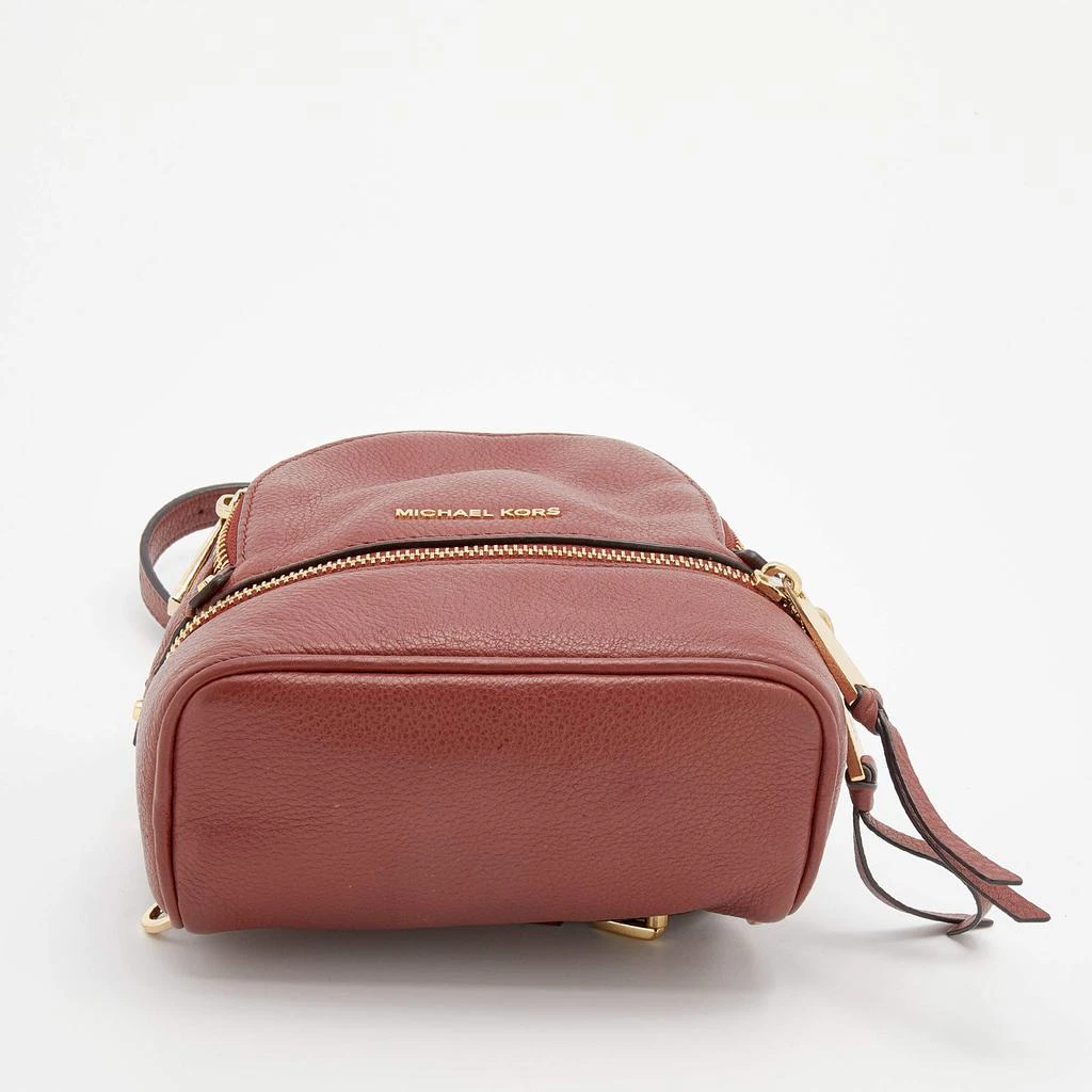 Michael Kors Brown Leather Rhea Zip Backpack 商品