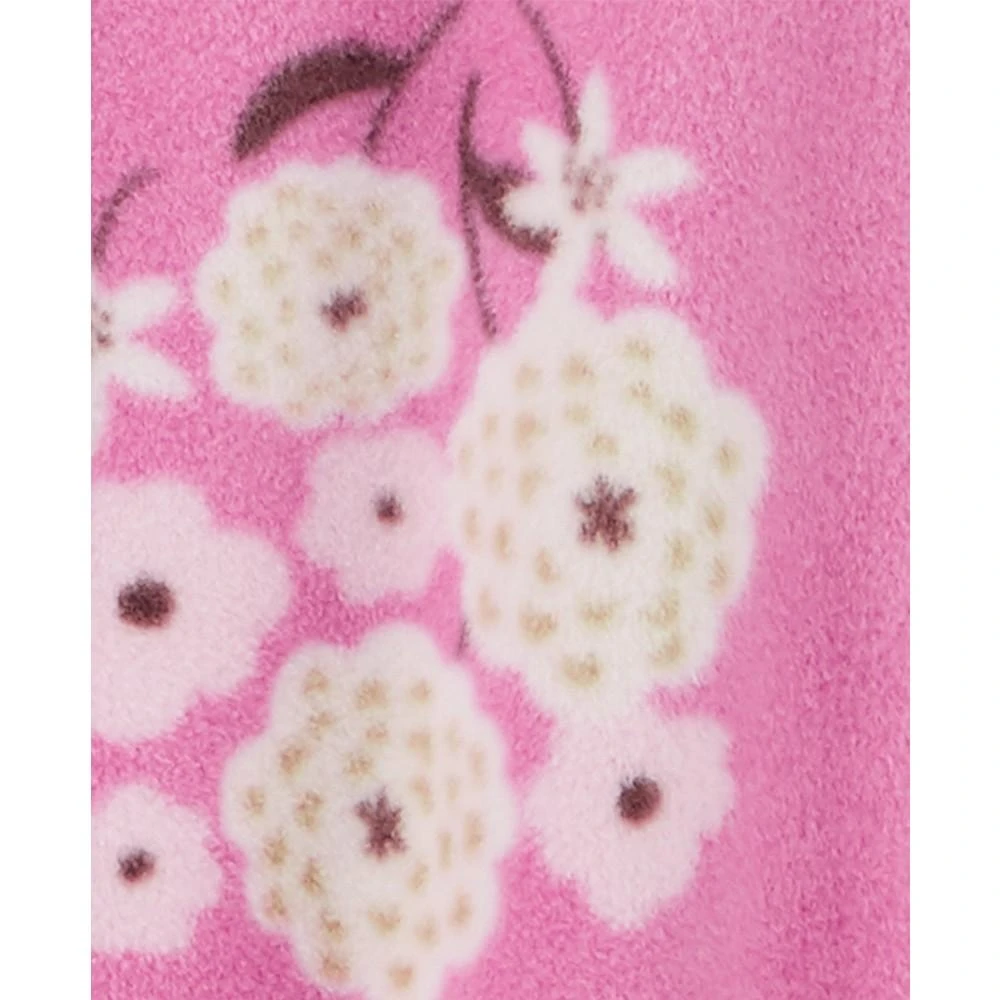商品Carter's|Baby Girls Floral Snap-Up Fleece Sleep & Play Footed Coverall,价格¥74,第2张图片详细描述
