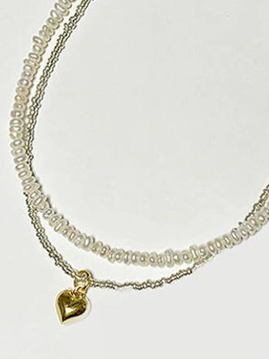 商品KINDABABY|Mini daily pearl heart beads necklace,价格¥435-¥645,第2张图片详细描述