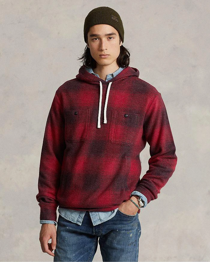 商品Ralph Lauren|Plaid Brushed-Back Fleece Hoodie,价格¥1561,第5张图片详细描述