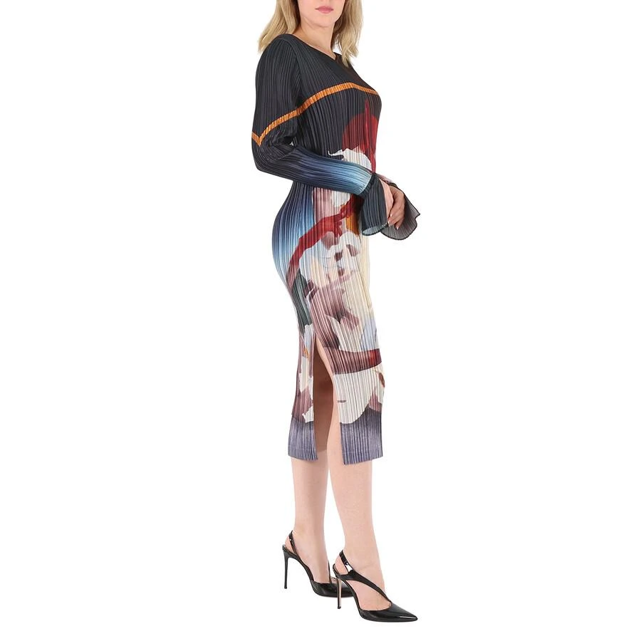 商品Burberry|Meditation Print Satin Plisse Dress,价格¥2474,第2张图片详细描述