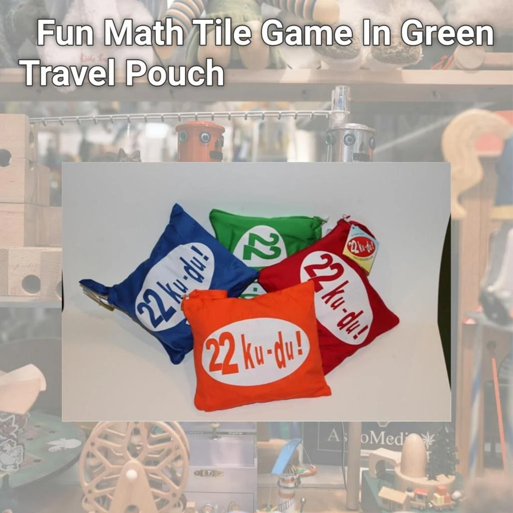 商品Mad Cave Games|Fun Math Tile Game In Green Travel Pouch,价格¥190,第2张图片详细描述