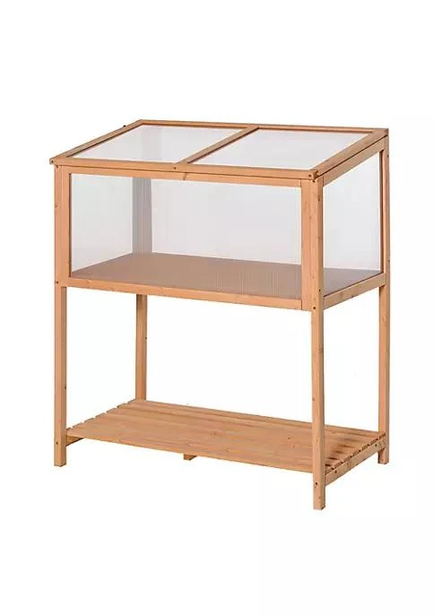 商品belk|36 X 20 X 41 Wooden Greenhouse Raised Potted Plant Protection Box With Openable Top And Adjustable Shelves,价格¥854,第1张图片