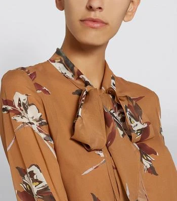 商品Max Mara|Calesse Floral Pussybow Blouse,价格¥1772,第3张图片详细描述