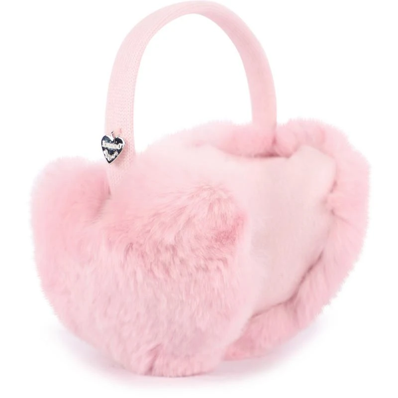 商品Il Trenino|Heart woolen earmuffs in pink,价格¥1776,第1张图片