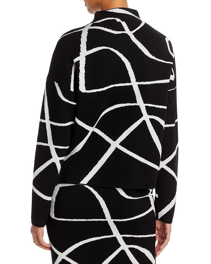 商品Tahari|Jacquard Paintstroke Patterned Sweater,价格¥352,第2张图片详细描述