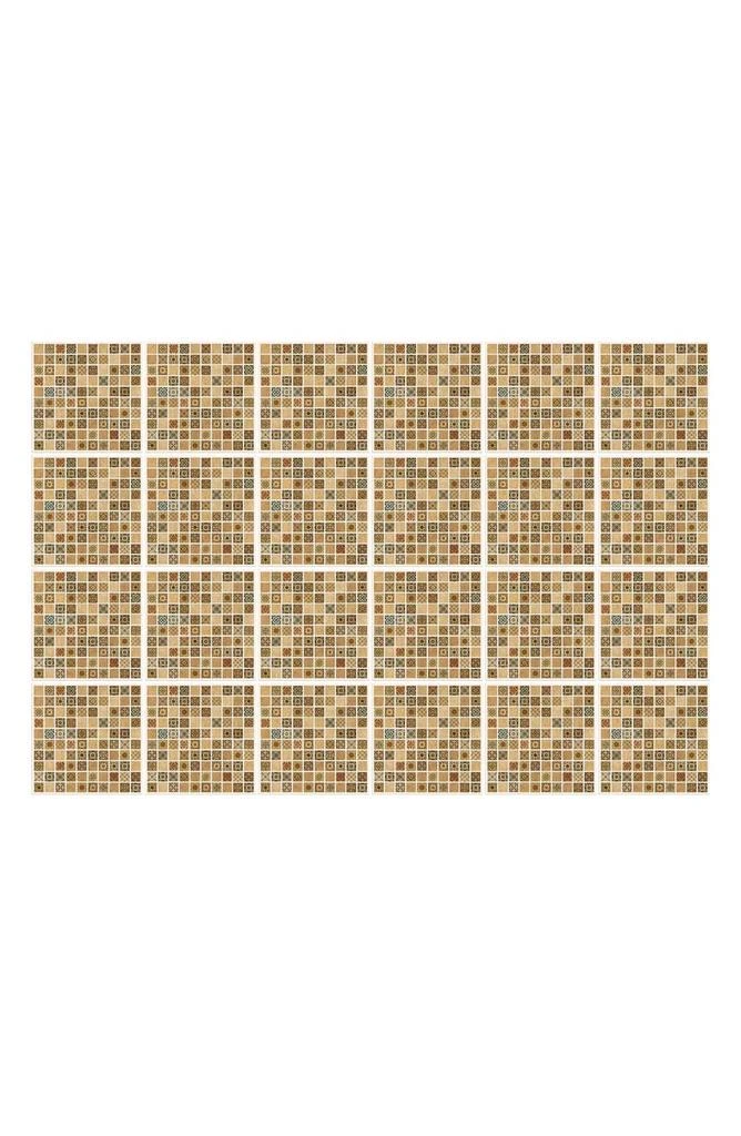 商品WALPLUS|Antique Brown Mosaic 96-Piece Tile Sticker Set,价格¥290,第1张图片