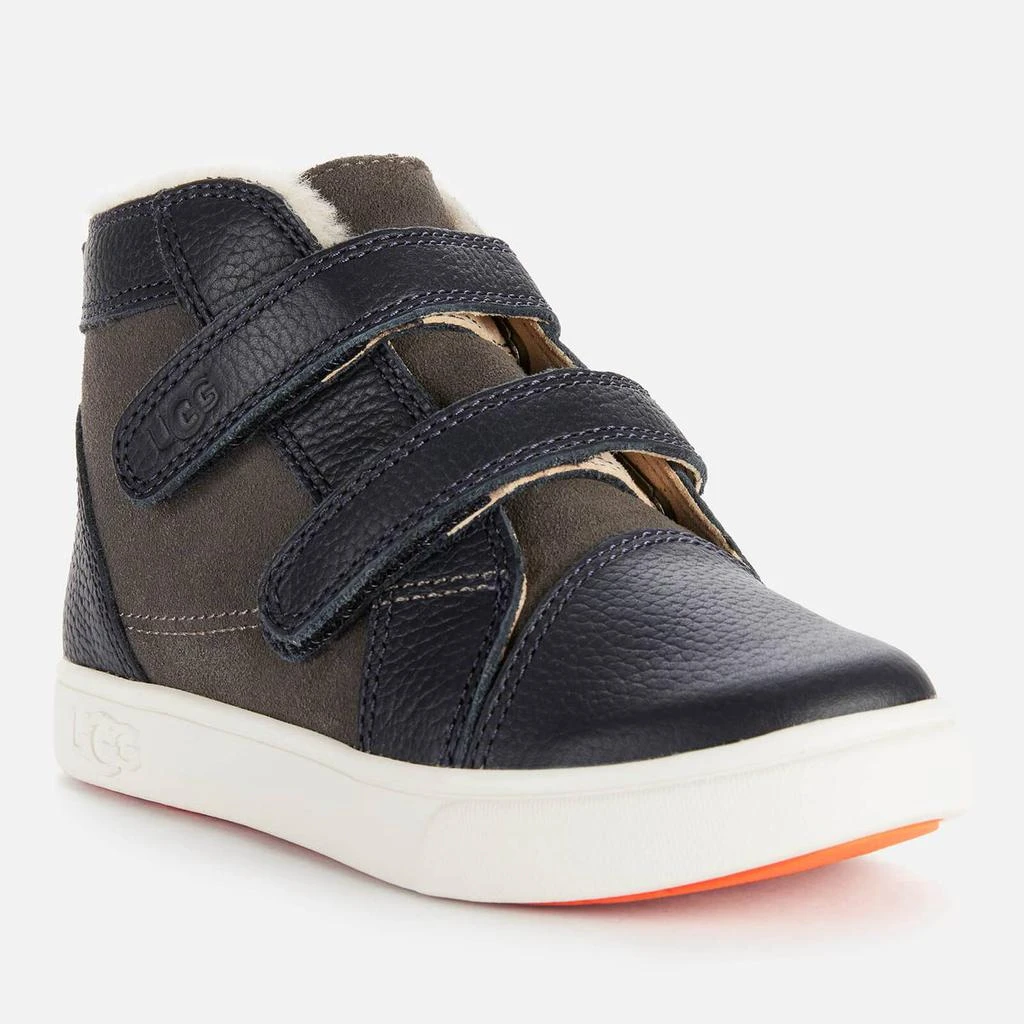 商品UGG|UGG Toddlers' RENNON II Velcro High Top Trainers - Charcoal,价格¥316,第3张图片详细描述