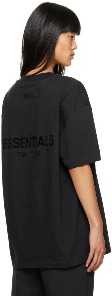 商品Essentials|Black Flocked T-Shirt,价格¥331,第3张图片详细描述