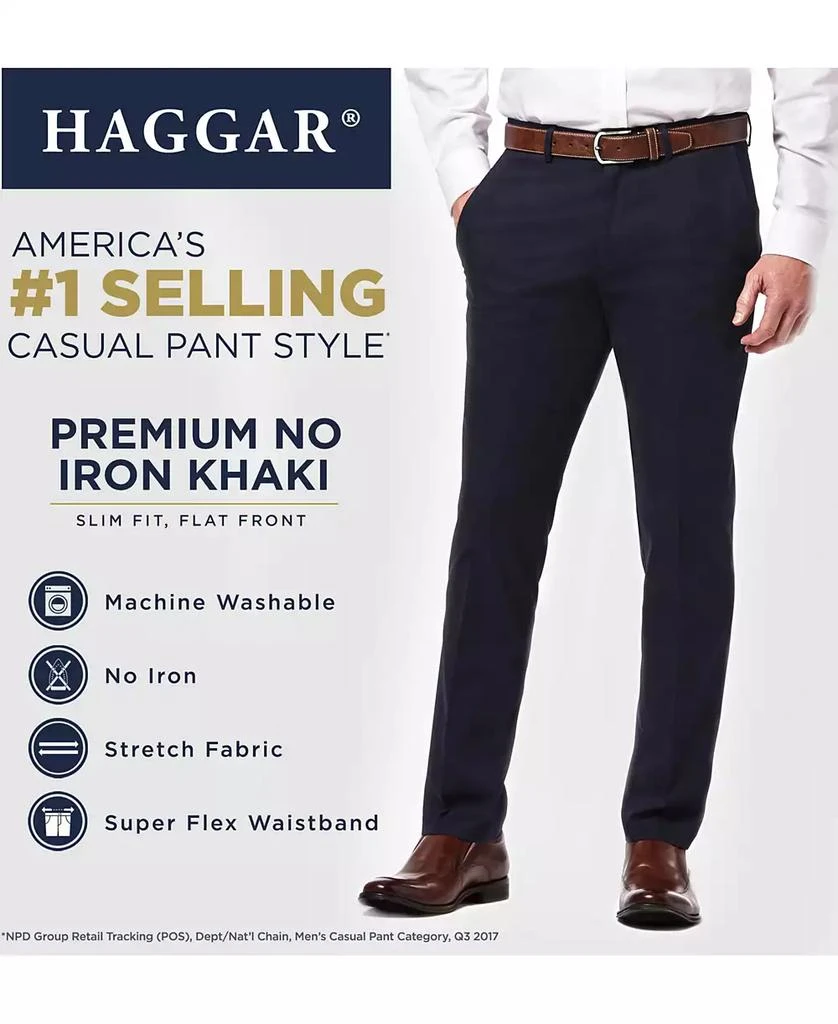 商品Haggar|Men's Premium No Iron Khaki Slim-Fit Flat Front Pants,价格¥538,第4张图片详细描述