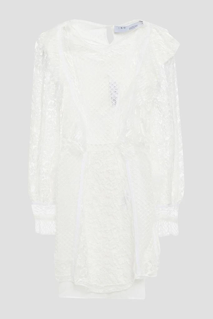 商品IRO|Fergus ruffled cotton-blend lace and point d'esprit mini dress,价格¥1336,第1张图片