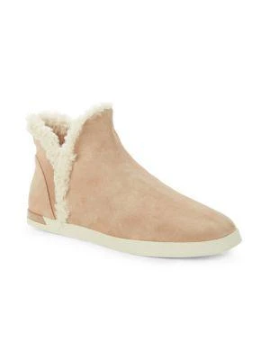 商品Vince|Val-B Suede & Faux Fur Booties,价格¥866,第2张图片详细描述